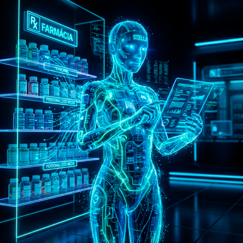 Avatar holográfico do Balconista I.A.